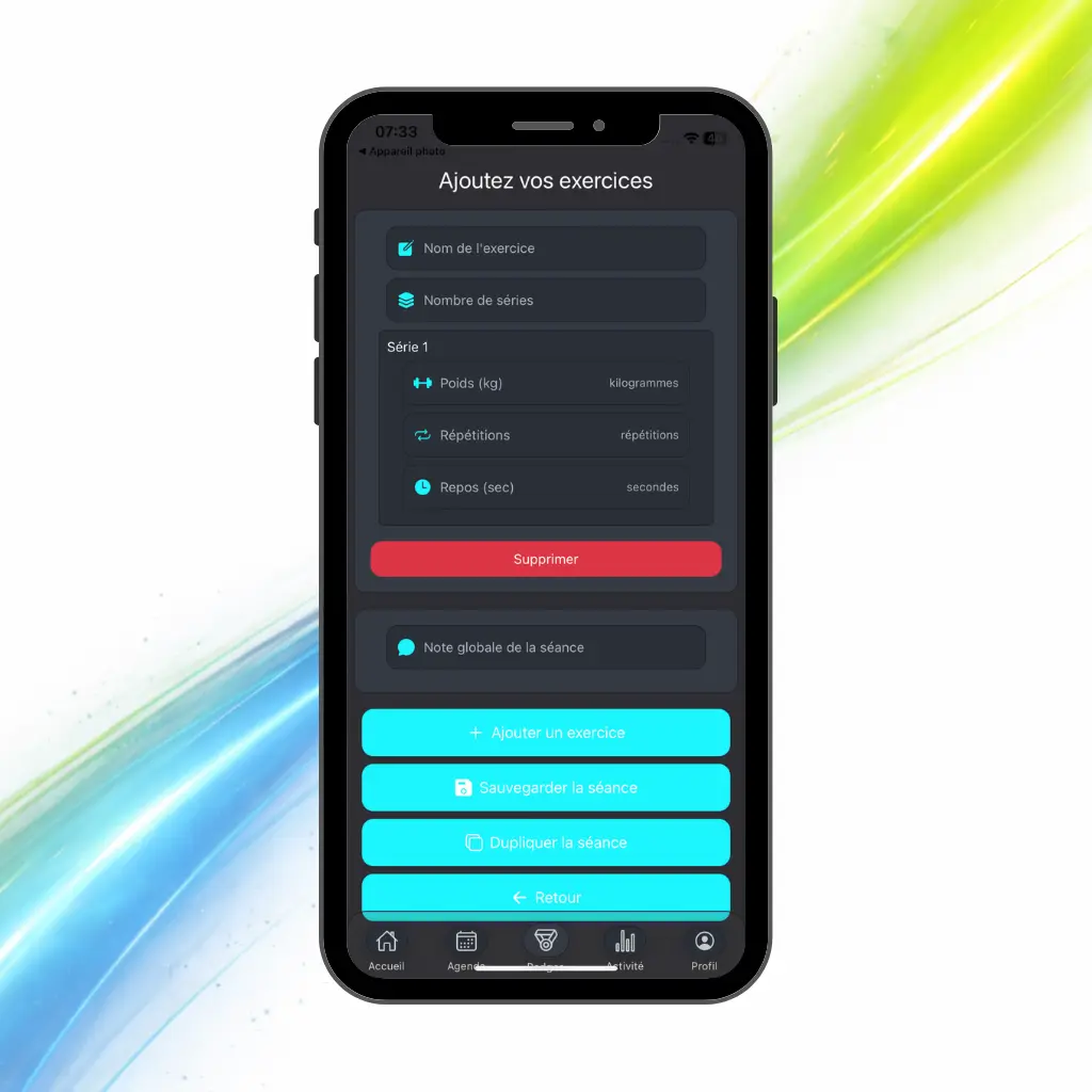 WellNotes, carnet de musculation pour noter ses séances dans BeWellSports