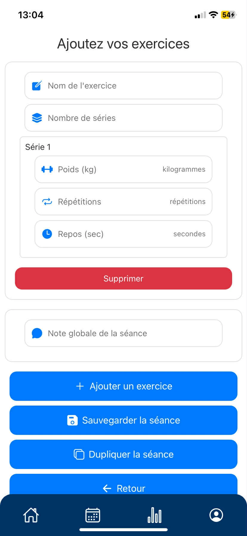 BeWellSports création de séance gratuite avec WellNotes