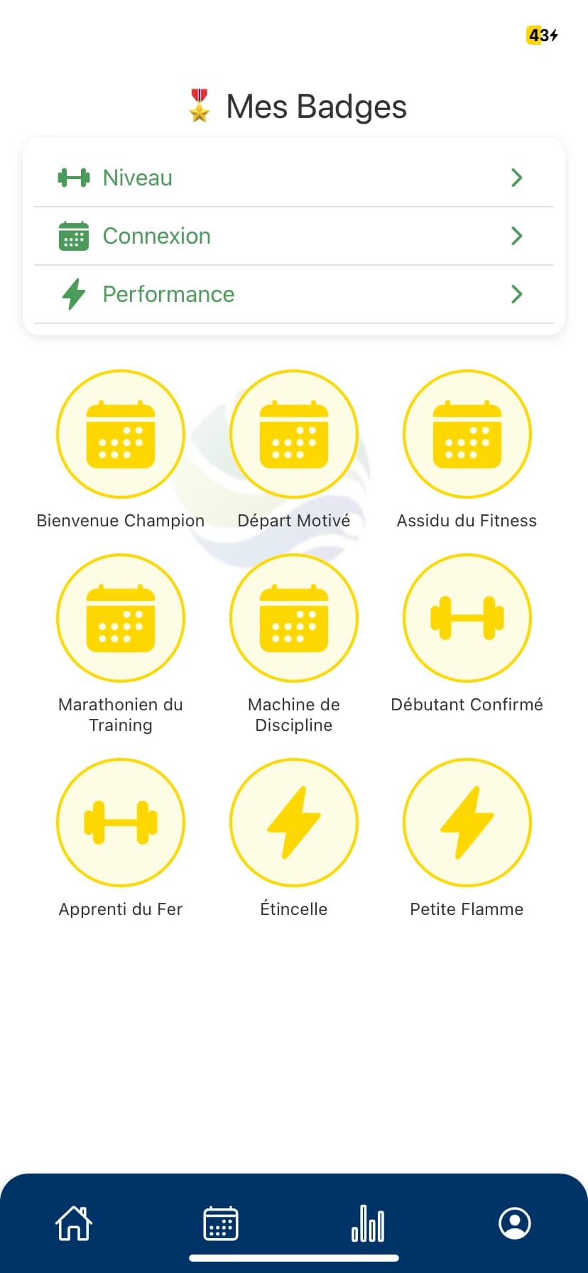 BeWellSports système de badges pour la motivation