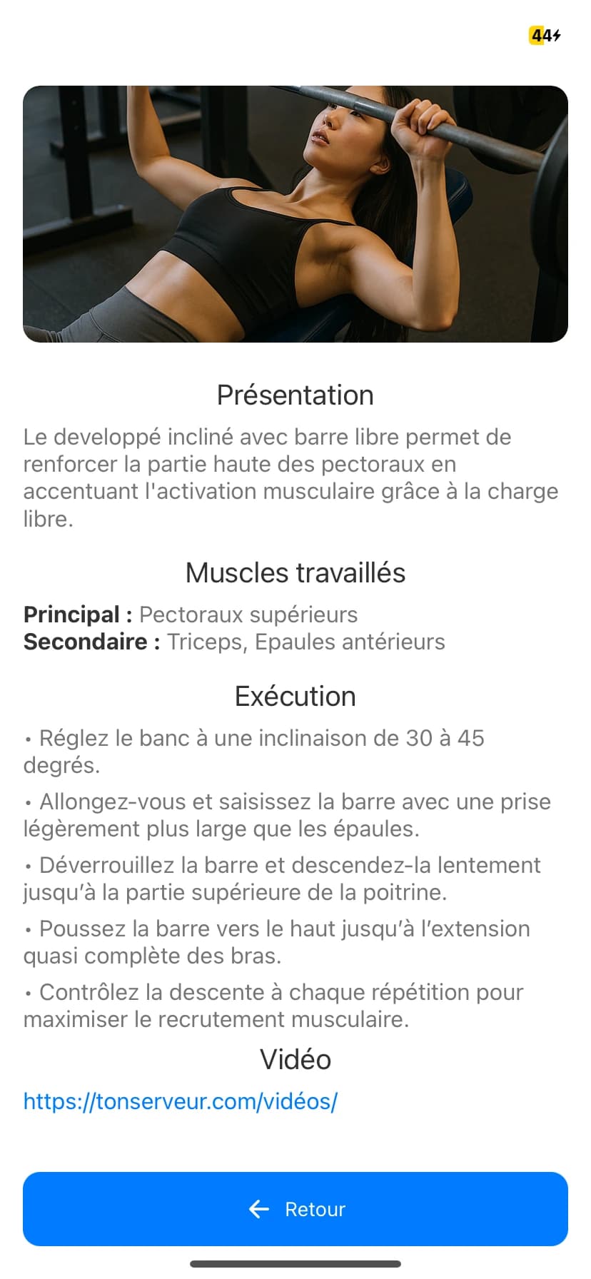 BeWellSports fiches exercices complètes muscles et consignes